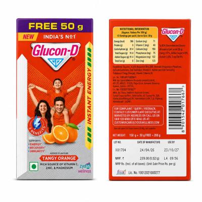 GLUCON-D TANGY ORANGE-125 g